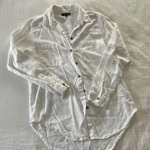 White Topshop button up top